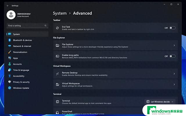 Windows 11设置更新：将迎来“高级”选项页面，系统设置功能将更加个性化