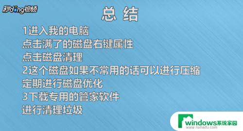 电脑一直显示磁盘已满怎么办 电脑磁盘满了怎么释放空间