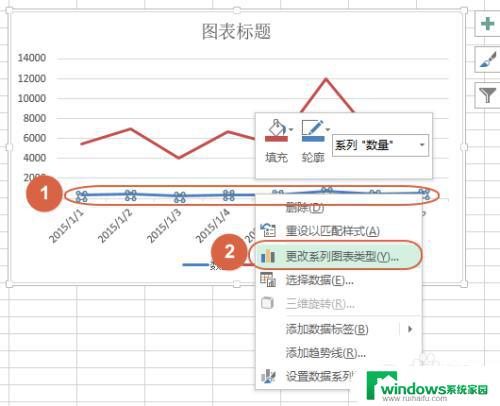 excel一张图表显示两种图 Excel 图表中如何使用组合图表展示不同类型数据