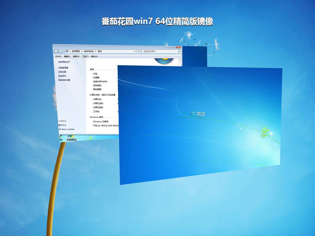 番茄花园win7 64位精简版镜像