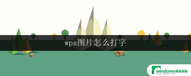 wps图片怎么打字 wps图片中如何打字