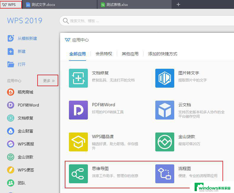 wps如何插入流程图/思维导图 wps流程图插入教程