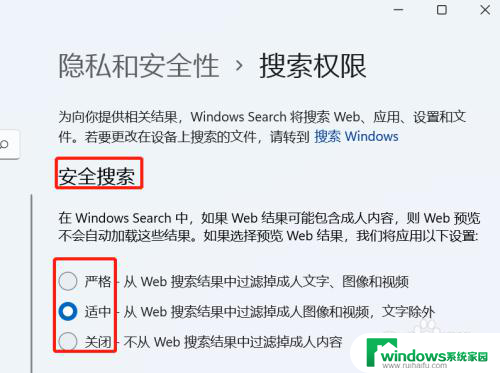 win11降低安全等级 Windows11如何修改安全搜索级别